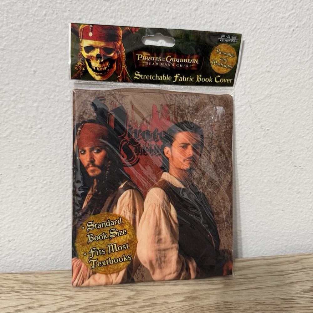 Disney Pirates Of‎ The Caribbean Dead Man's Chest Stretchable Fabric Book Cover